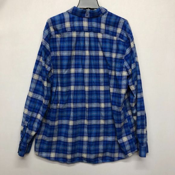 LL Bean Men Long Sleeve Slightly Fitted Flannel Shirt Size Extra Large B216 18 - Picture 11 of 12